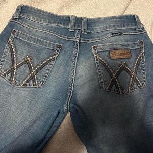 Wrangler Blue Boot Cut Jeans with Signature Stitching